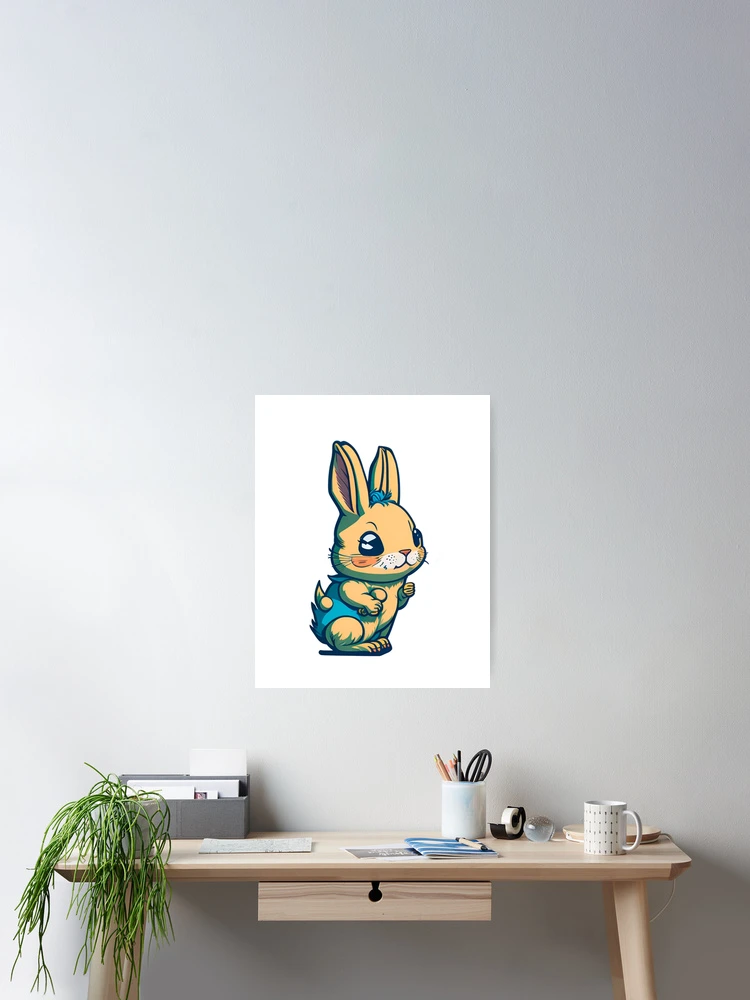 Thumbnail 2 of 3, Poster, Cute Baby Rabbit designed and sold by FaustusCreative.