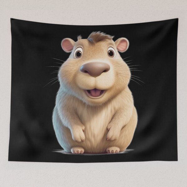 Item preview,  happy capybara designed and sold by DigitalPixelize.