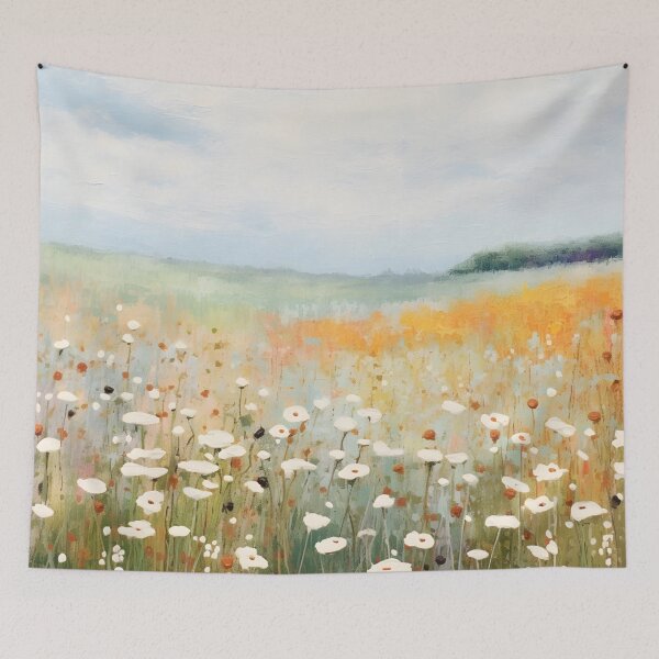 Item preview, White Flower Fields Landscape designed and sold by trajeado14.