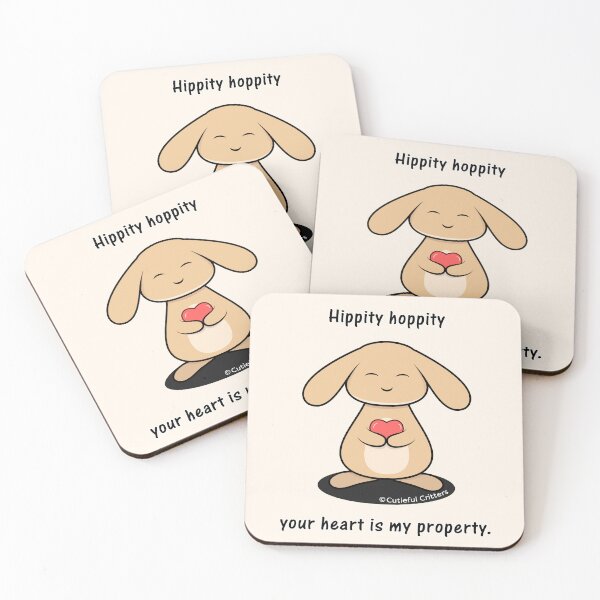 Item preview, Hippity hoppity, your heart is my property. designed and sold by Cutieful Critters.