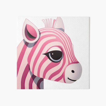 Pink Zebra Print | Art Board Print