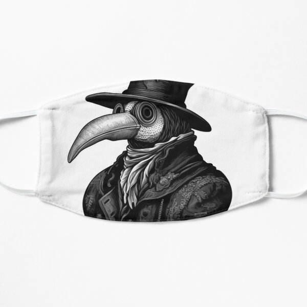 Mystical Pandemic Plague Doctor Bird Mask Flat Mask
