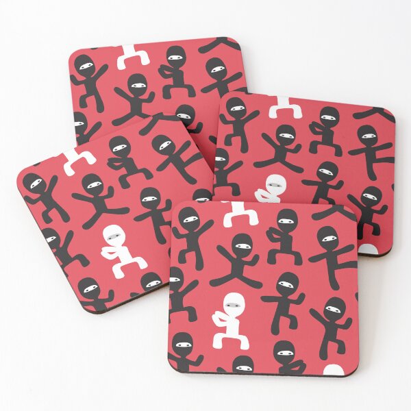 Item preview, ninjas - black and white on red designed and sold by littlearrow.