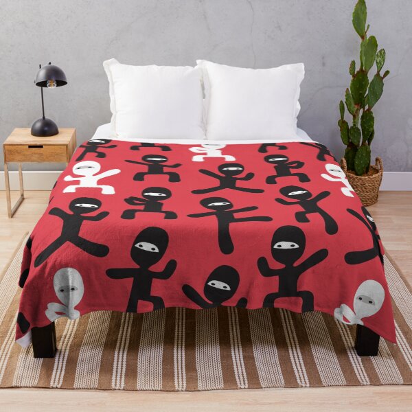 Item preview, ninjas - black and white on red designed and sold by littlearrow.