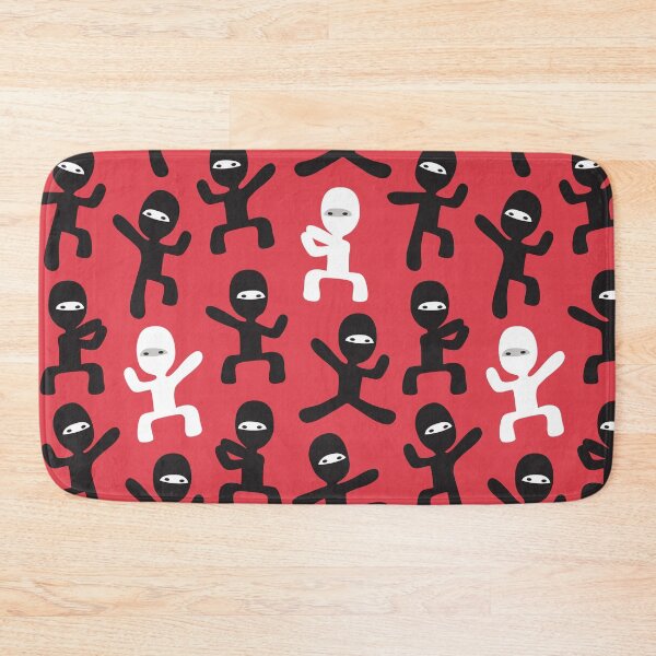 Item preview, ninjas - black and white on red designed and sold by littlearrow.