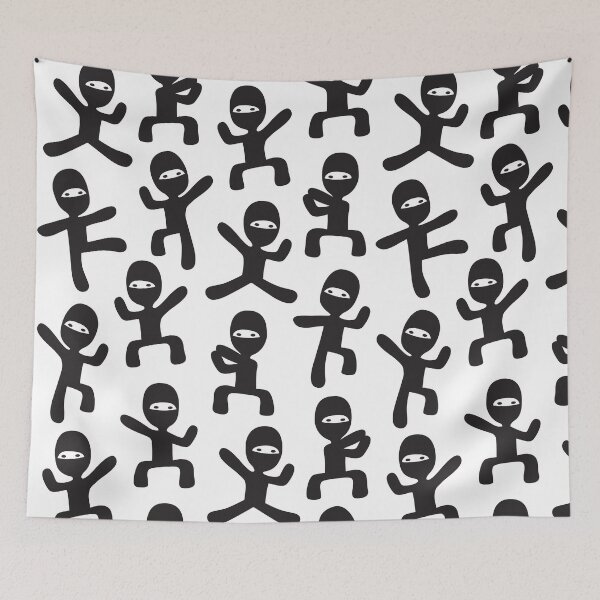 Item preview, ninjas - black on white designed and sold by littlearrow.