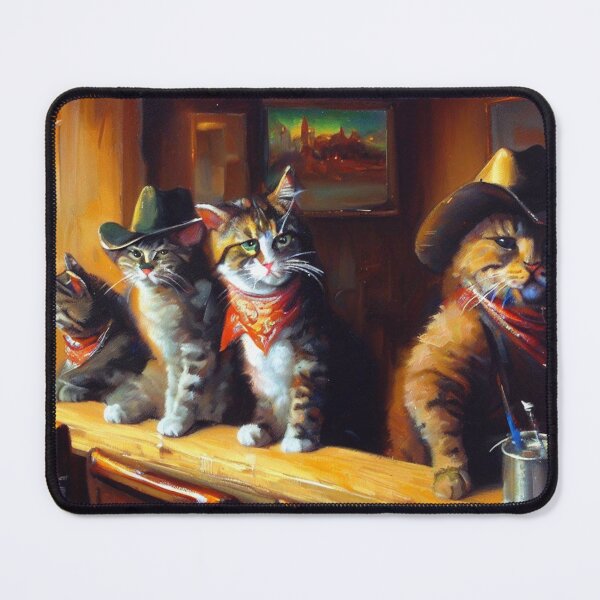 Item preview, Cats at a Saloon designed and sold by CrankyOldDude.