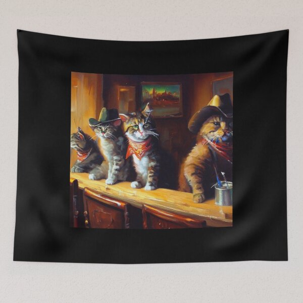 Artikelvorschau, Cats at a Saloon entworfen und verkauft von CrankyOldDude.