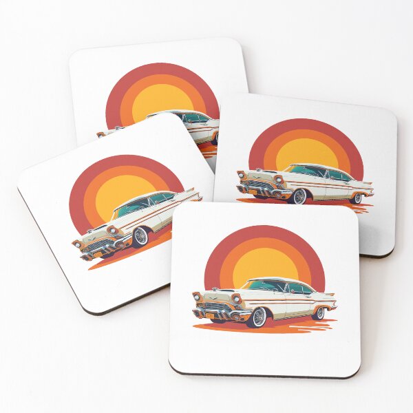 Item preview, Retro car at sunset designed and sold by krabbaraban.
