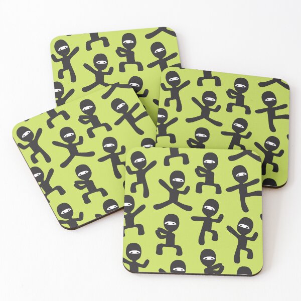 Item preview, ninjas - lime designed and sold by littlearrow.