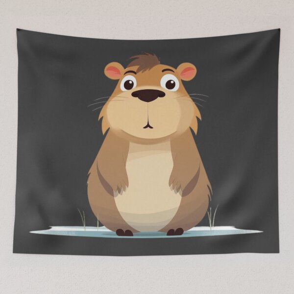 Item preview,  Capybara thoughtful nice cartoon designed and sold by DigitalPixelize.