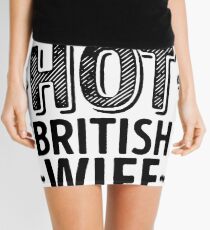 I Love My HOT British Wife - Cute United Kingdom Couples Romantic Love T-Shirts & Stickers Mini Skirt