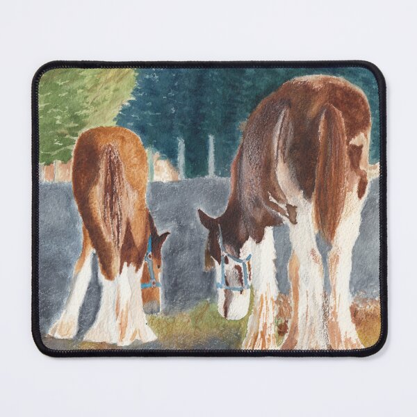 Item preview, Pasture Butties, Two Clydesdale Colts in Winter Sunlight designed and sold by The Elderberry Blossom.