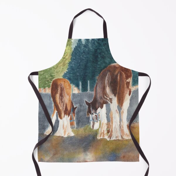 Item preview, Pasture Butties, Two Clydesdale Colts in Winter Sunlight designed and sold by The Elderberry Blossom.