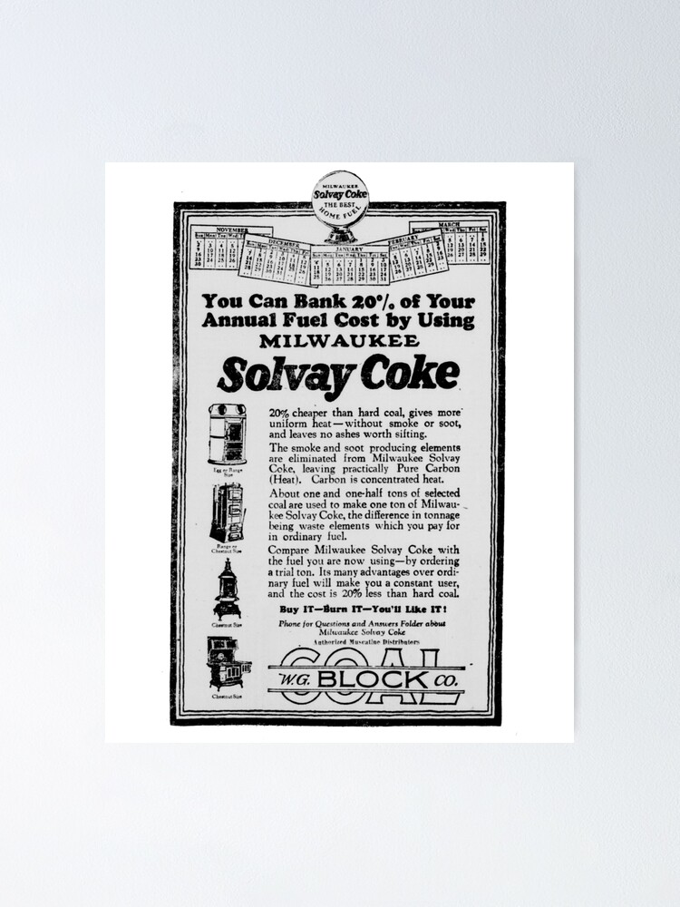 Solvay Coke Ad 1925 Poster for Sale by Peter Gnas