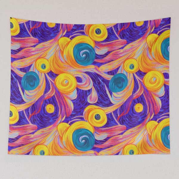 Item preview, Colorful Mini Wave Pattern - Abstract Art designed and sold by BubbleSpy.
