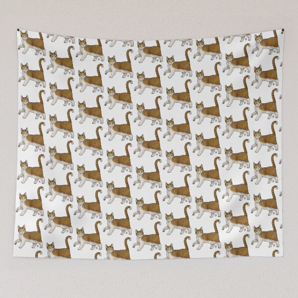Item preview, Cat - Cyprus Cat - Tabby and White designed and sold by Jennifer Stolzer.