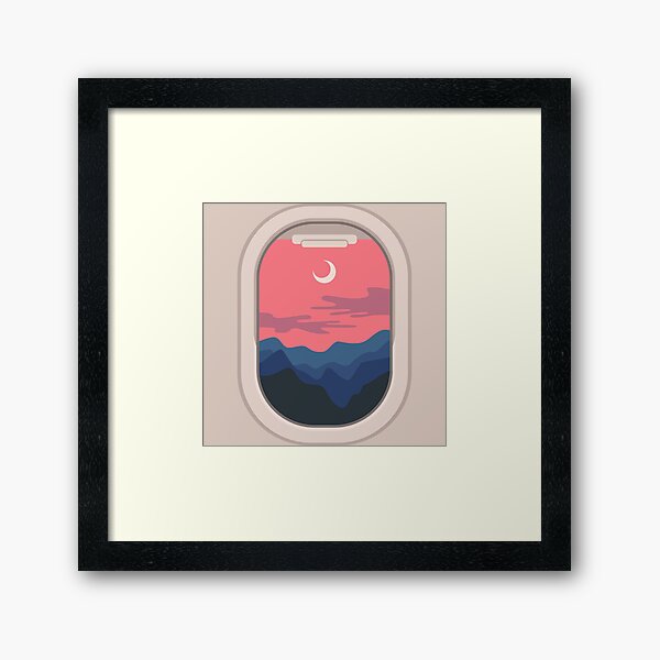 Item preview, View from the airplane window on the mountains and the moon. designed and sold by Monika Turemka.