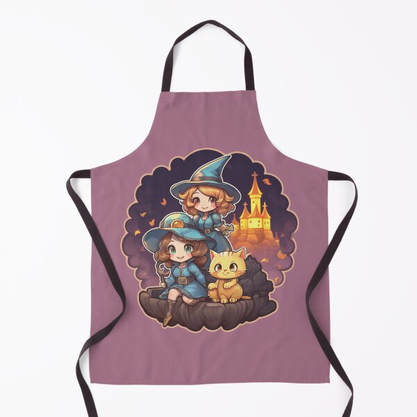 Item preview, witches, happy halloween, cat, chibi style designed and sold by PRYMULLART.