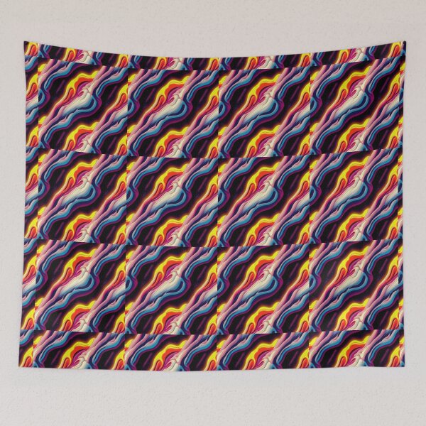 Item preview, Colorful Fire Wave Pattern designed and sold by BubbleSpy.