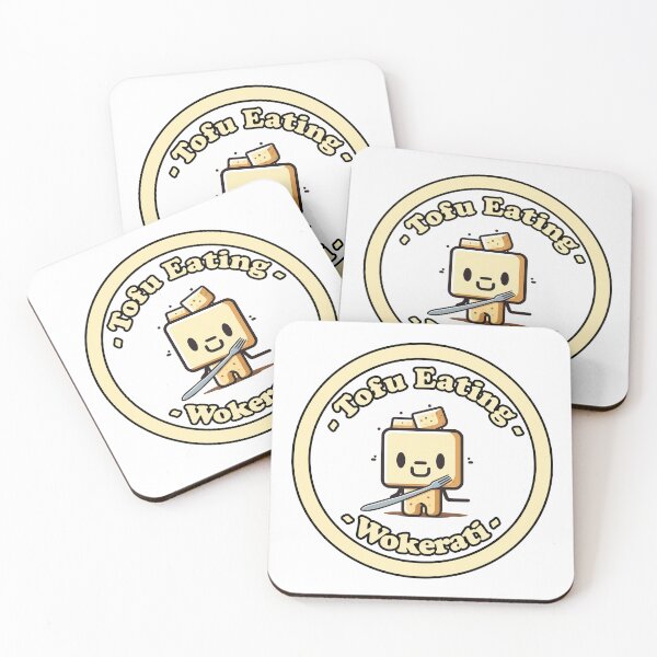 Item preview, Cute Tofu Eating Wokerati designed and sold by The Nerdy Squizzle.