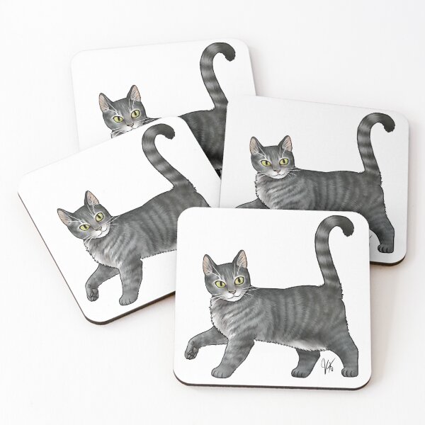 Item preview, Cat - Cyprus Cat - Gray Tabby designed and sold by Jennifer Stolzer.