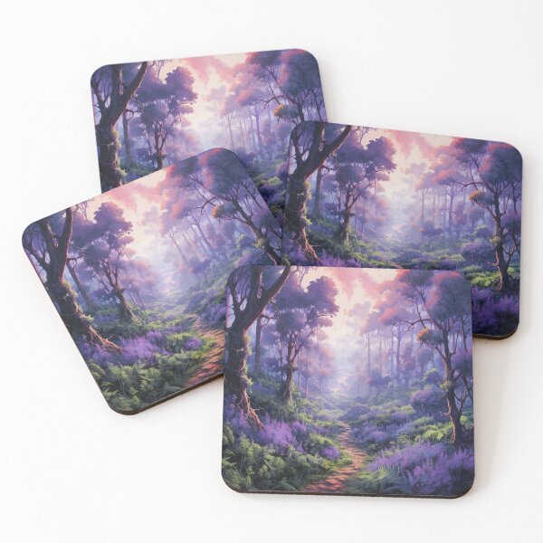 Item preview, Lavender Dreams: A Serene Forest of Purple Hues Landscape designed and sold by EVA4designs.