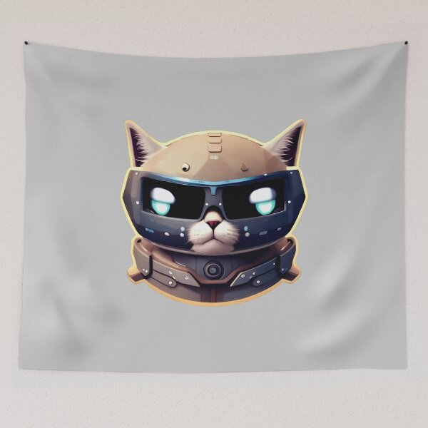 Item preview, Cute Cat Robot 2 - Cool cat design designed and sold by SheepAttack.