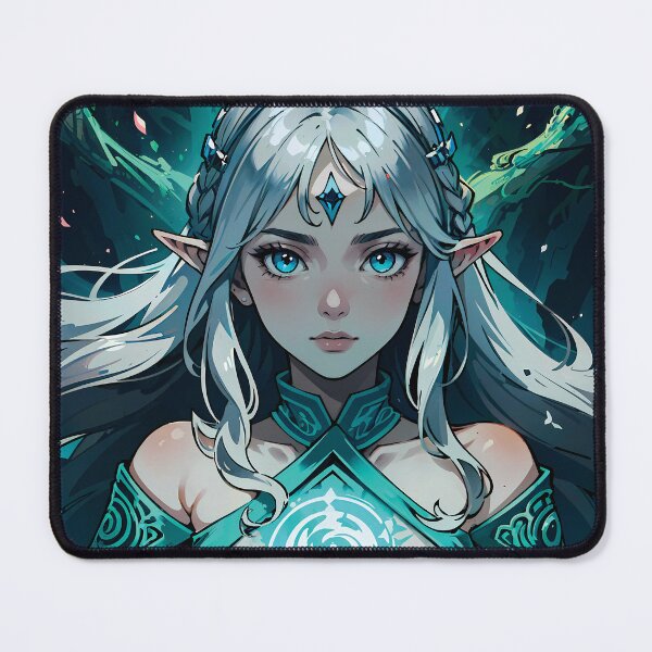 Item preview, Elf Sorceress with Silver Braided Hair designed and sold by ByteyCreatives.