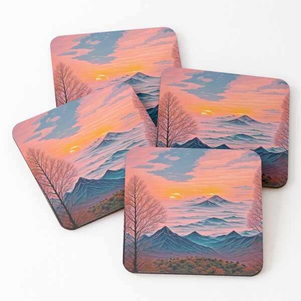 Artikelvorschau, Sunset Hues Illuminating the Mountain Peaks entworfen und verkauft von RedArtG09.