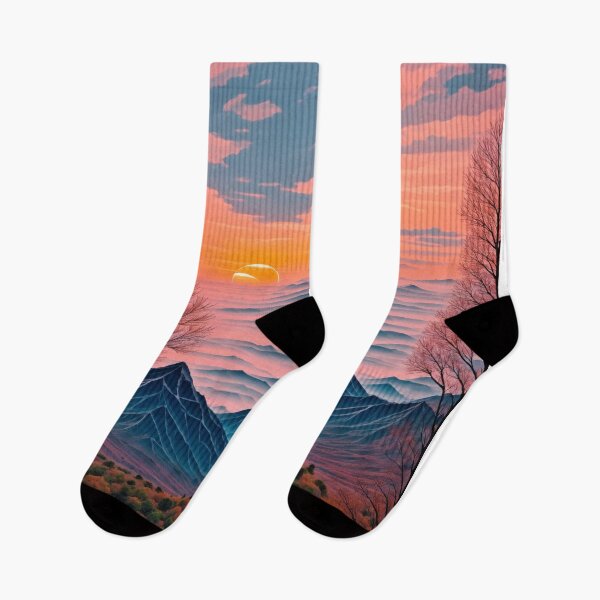 Item preview, Sunset Hues Illuminating the Mountain Peaks designed and sold by RedArtG09.