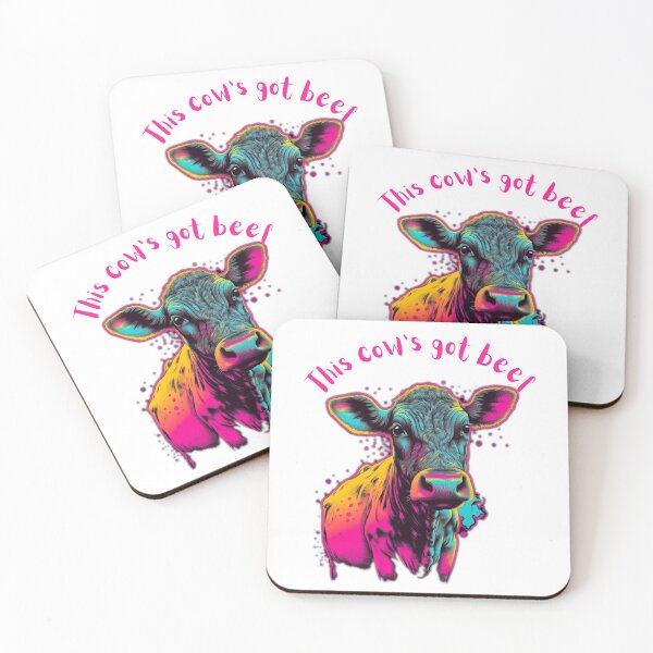 Item preview, This cows got beef,cow, highland cow, animal, cute, moo, farm, bull, highland, scottish cow, cows, cartoon, cattle, adorable, y2k, tiktok, mini, scottish, animals, blue, funny, calf,  designed and sold by FabrikPrint.