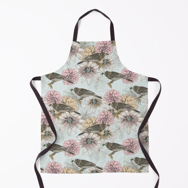 Item preview, Light summer pattern with birds on flowers meadow designed and sold by Wolfsee.