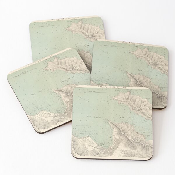 Item preview, Vintage Map of Wellington New Zealand (1881) designed and sold by BravuraMedia.