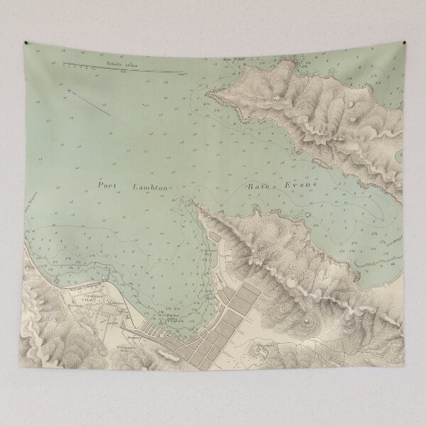 Item preview, Vintage Map of Wellington New Zealand (1881) designed and sold by BravuraMedia.