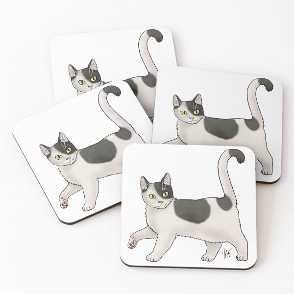 Item preview, Cat - Cyprus Cat - Black and White designed and sold by Jennifer Stolzer.