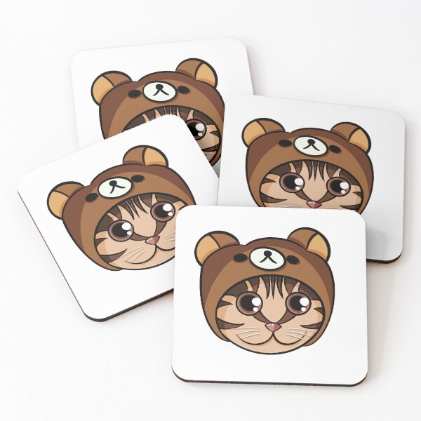 Item preview, Teddy Bear Cat Sticker - Cats in Hats designed and sold by N9Livez.