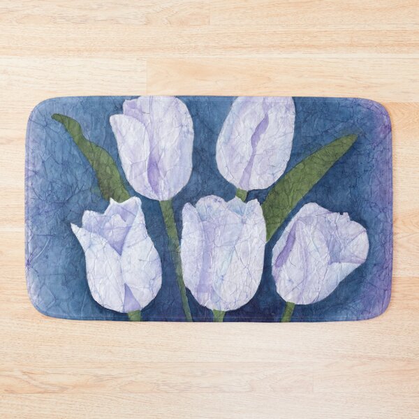 Item preview, White Evening Tulips Watercolor on Masa Paper designed and sold by The Elderberry Blossom.