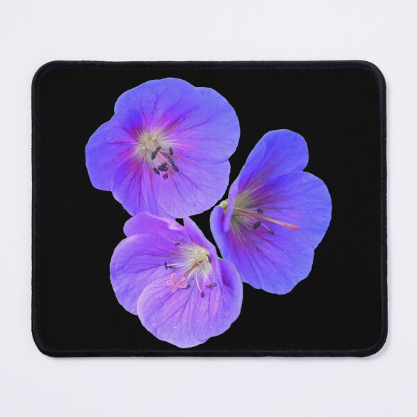 Item preview, Lilac Cranesbill on Black Shapes Mania designed and sold by Shapes-Mania.