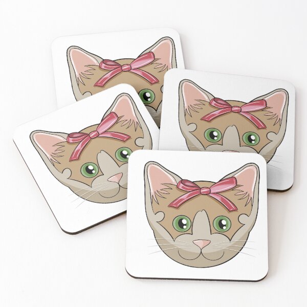 Item preview, Pink Bow Cat Sticker - Cats in Hats designed and sold by N9Livez.