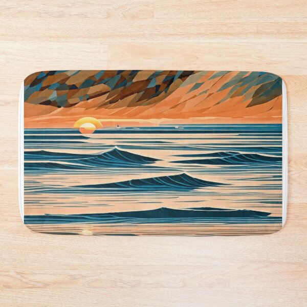 Item preview, Golden Hour Paradise: A Captivating Sunset Beach Scene designed and sold by RedArtG09.