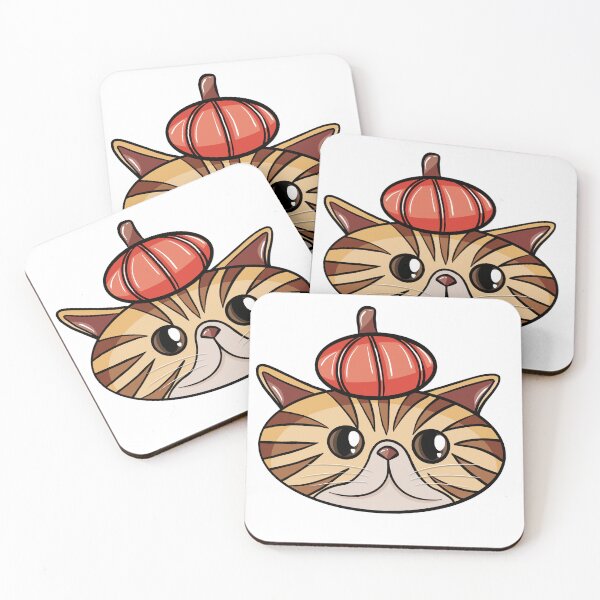 Item preview, Pumpkin Cat Sticker - Cats in Hats designed and sold by N9Livez.