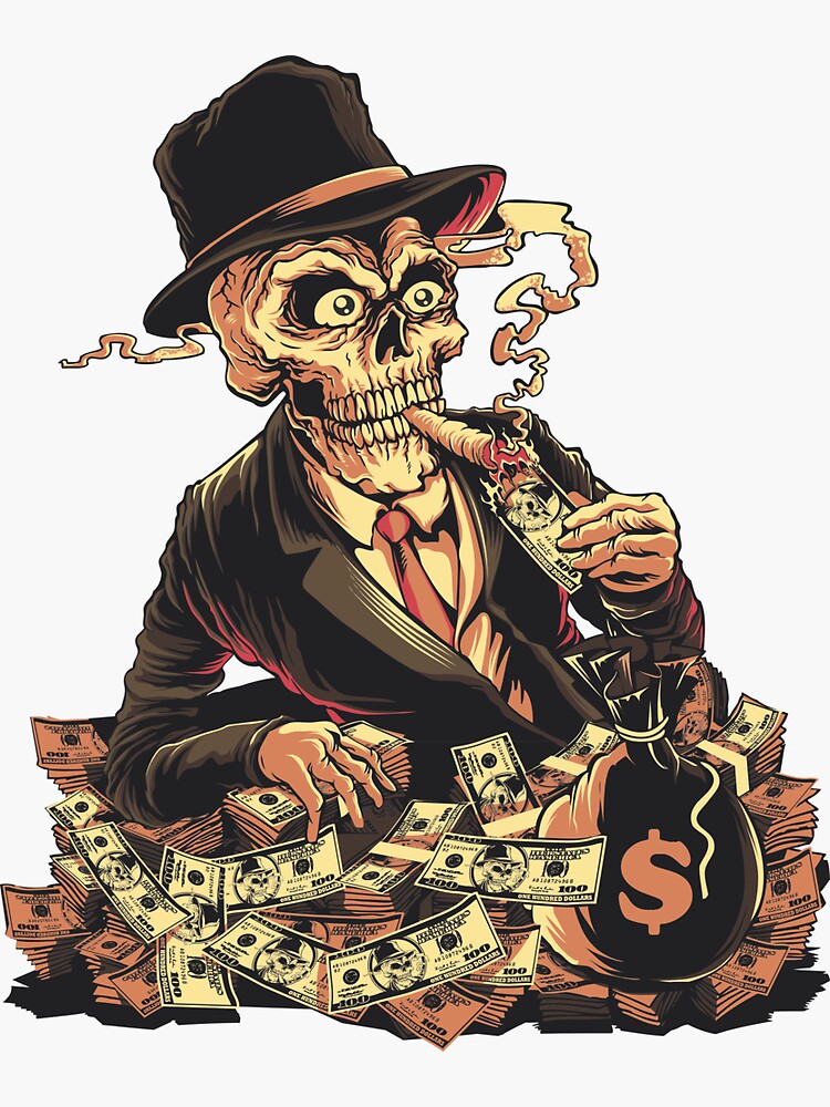 "Skull Money Modern Design Many Colors Very Good Material