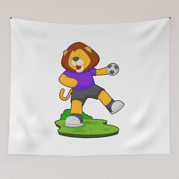 Item preview, Lion Handball player Handball designed and sold by Snabdesign84.
