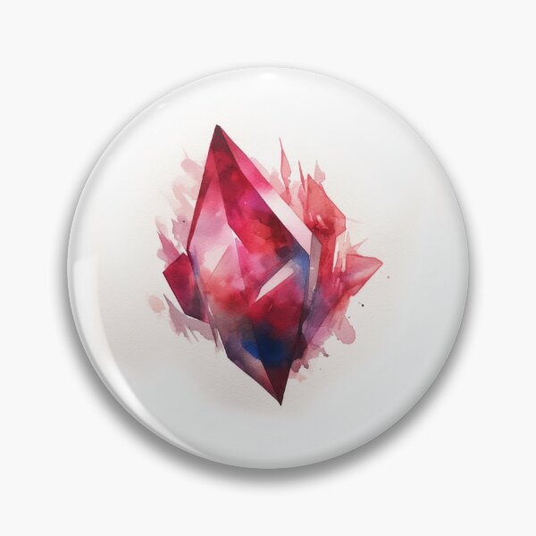 Item preview, Ruby Gemstone Birthstone Gem Shiney Red Crystal Watercolor designed and sold by PatternPatty.