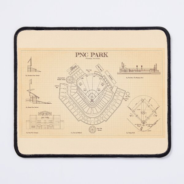 Item preview, PNC Park (Old Blue Grid) Burgundy Color designed and sold by BGALAXY.
