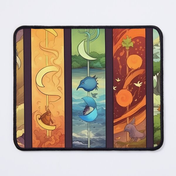 Aperçu de l'œuvre Nature de jour et de nuit classique  5 ELEMENTS créée et vendue par DaytoNightCo.