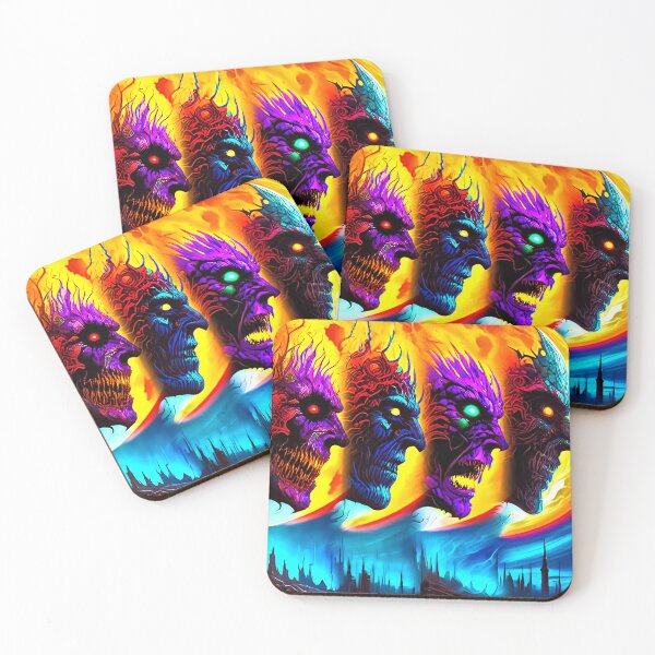 Item preview, Four Scary Faces Art designed and sold by AtomicCityArt.