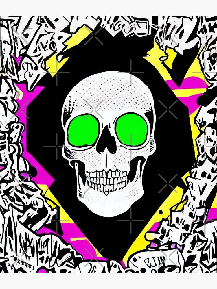 Pop Graffiti Skullz Sticker For Sale By Spinolator Redbubble