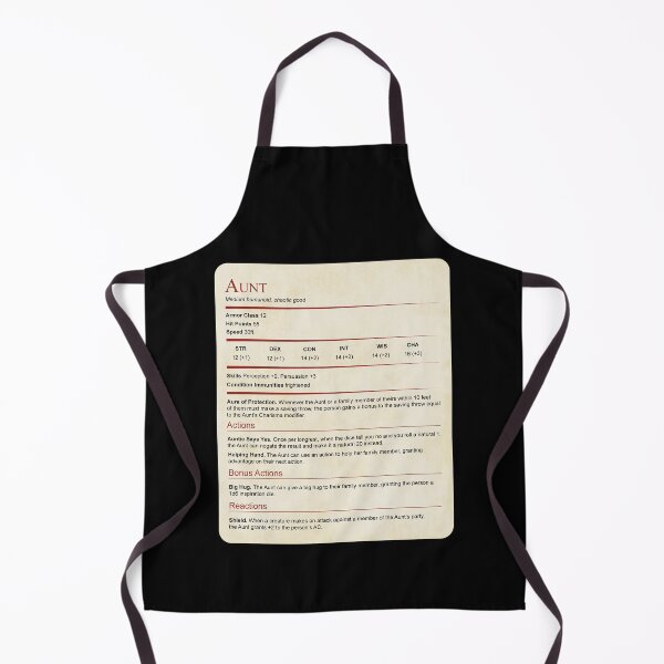 Item preview, D&D Aunt Stat Block Gift designed and sold by sunburstrpg.